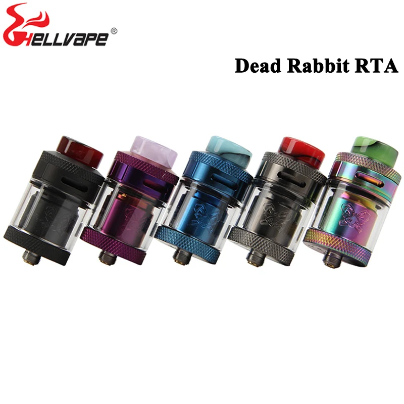 

Original Hellvape Dead Rabbit RTA 2ml 4.5ml Tank E Cigarette Atomizer 24mm Diameter Top-Dide Diagonal Adjustable Airflow Vape