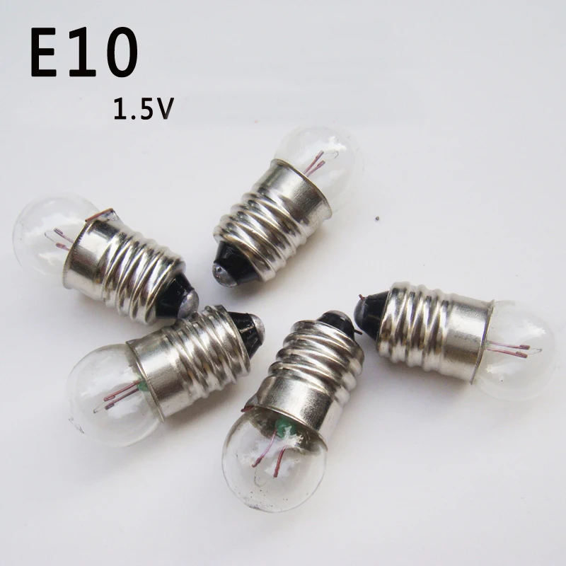 1,5 V 0.3A винт индикаторная лампа E10 маленькая лампочка лампа-вспышка 20 штук