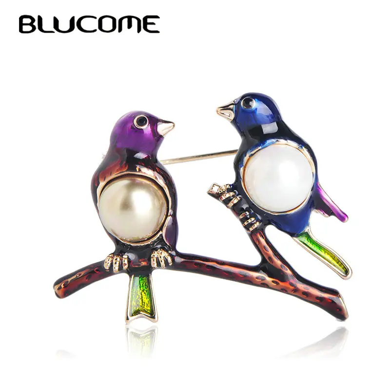 Женская брошь в форме птицы Blucome разноцветная эмалированная аксессуар для одежды