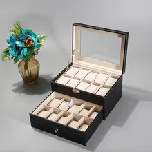 Hot selling luxury 20/24 grids PU Leather Watch Display Box Storage Holder Organizer Watch Case Jewelry Display Watch Box Hot selling luxury 20/24 grids PU Leather Watch Display Box Storage Holder Organizer Watch Case Jewelry Display Watch Box