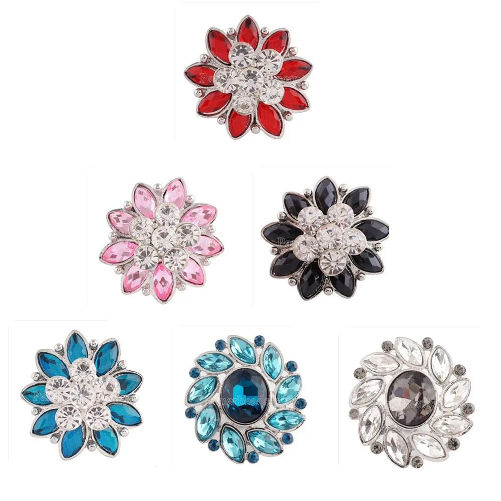 Wholesale 18mm Snap Jewelry Blue Rhinstone Fashion Snaps