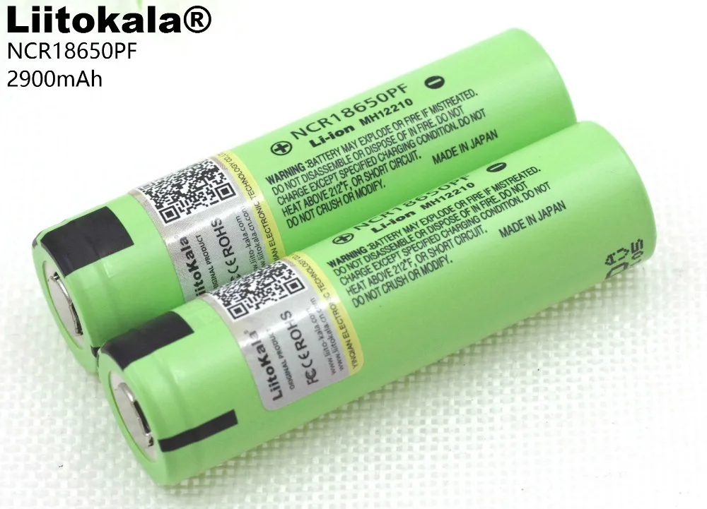 

Liitokala New Original 18650 2900mAh NCR18650PF 3.7V Lithium Rechargeable battery dedicated For Electronic cigarette