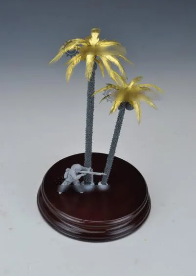 Модель сцена аксессуар-Африка маленькая Кокосовая пальма 1 шт(без основания, без солдата, без большого дерева) модель наборы