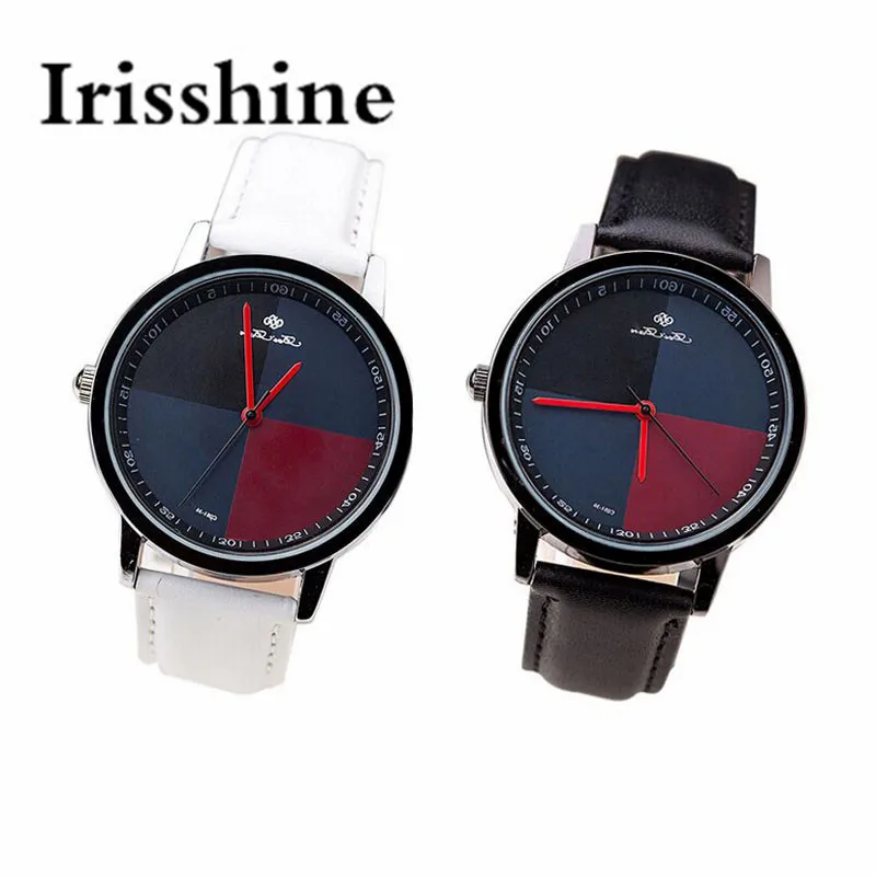 

Irisshine Watch Man i0500 brand luxury men women Simple style Pu Watch 1/4 Extraordinary Scale Influx Of People Watch gift