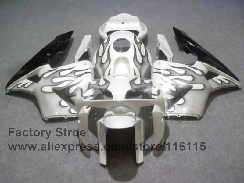 

7gifts 100% Injection Molding fairings sets for HONDA 2005 2006 CBR 600RR 05 06 CBR600RR black flame white fairing parts