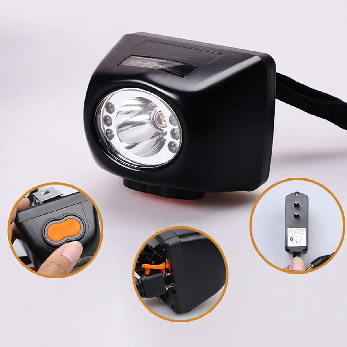 

3W 4500LM Black Miners Cordless Power LED Helmet Light Lamp Torch Protective Helmet Part Workplace Safety Protection Supply New