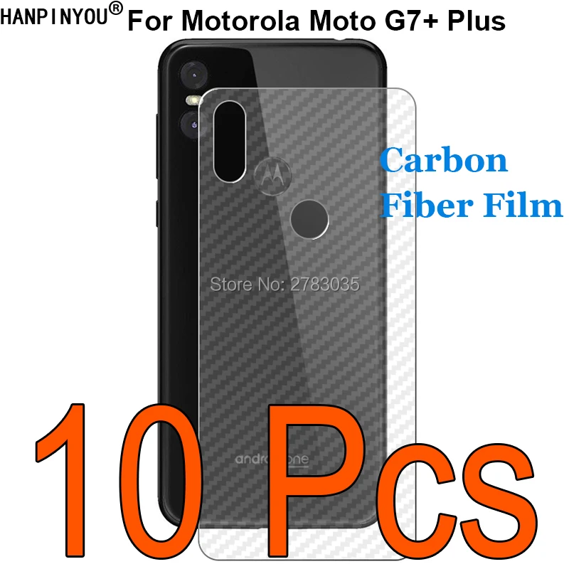 

10 Pcs / Lot For Motorola One / P30 Play 5.9" 3D Ultra Thin Transparent Carbon Fiber Back Film Skin Screen Protector Sticker