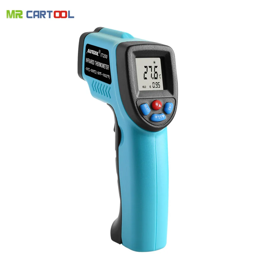 

AUTOOL IT200 Digital Infrared Thermometer Industrial LCD Screen Non-contact Temperature Measurement -50-550 (-58-1022) GM550