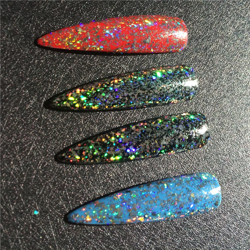 Holographic Fine Glitter Powder - 50g/1.76oz Black Nail Art Glitter for  Resin, 0.008 Non-Toxic Extra Fine Glitter for Tumbler