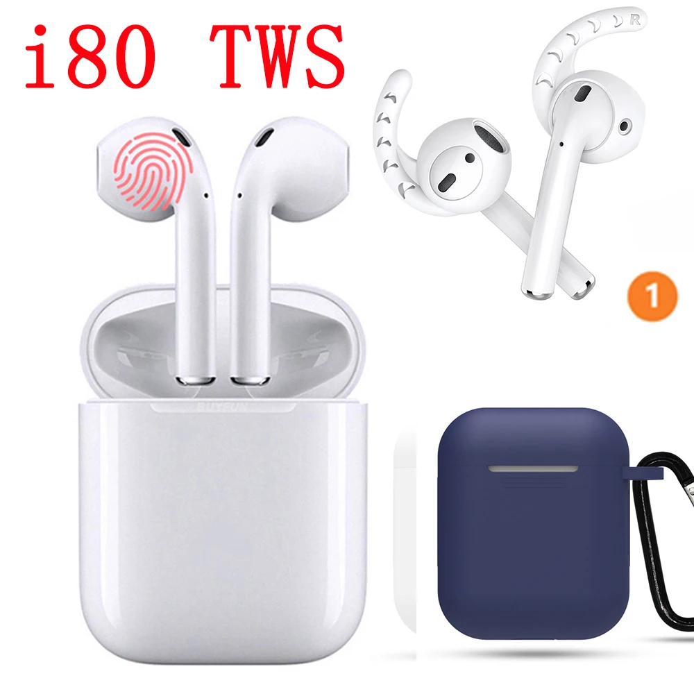 

TWS i80 Bluetooth Earphones W1 Chip Pop Up Earbuds With Charging Case Headset 1:1 Size Earphone vs i20 i30 i60 tws