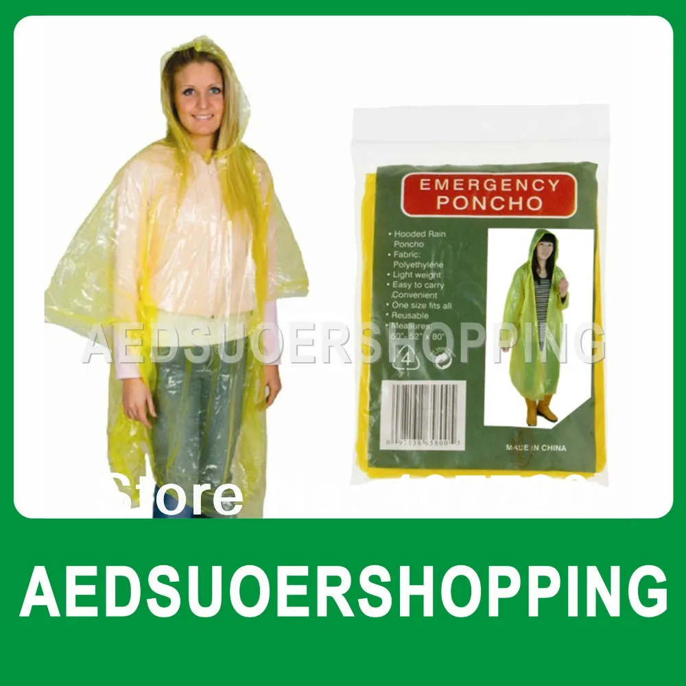 

SE Emergency Poncho and PE Visitors Coats and Ponchos with emergency poncho for Camping Rain Poncho