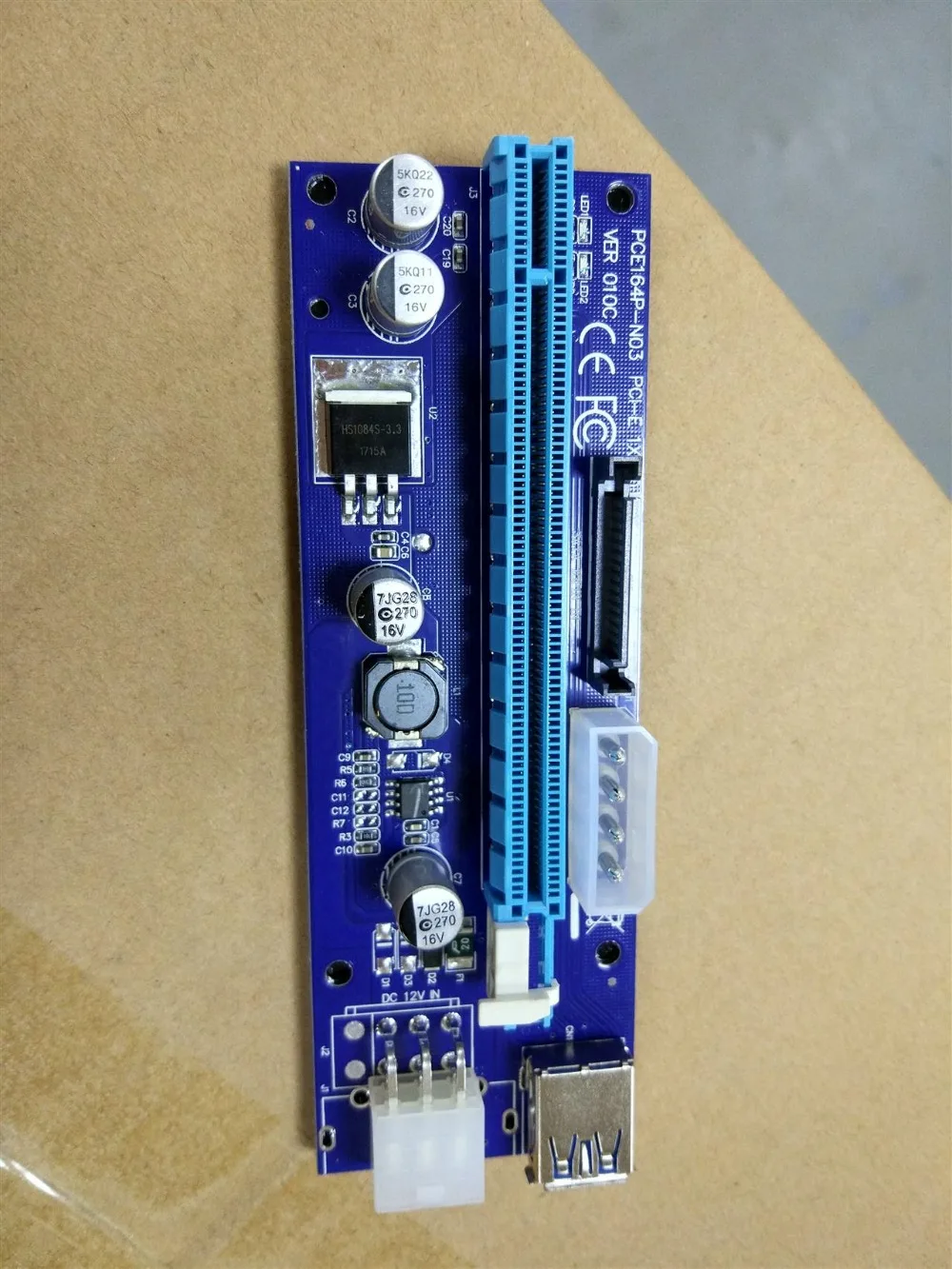 100 Декодер каналов кабельного телевидения. Ver 010C PCI-E PCI E Express 1X к 16X Райзер Расширитель карты SATA 15 Pin 6 Pin 4 PIN 3 питания светодиодный дисплей