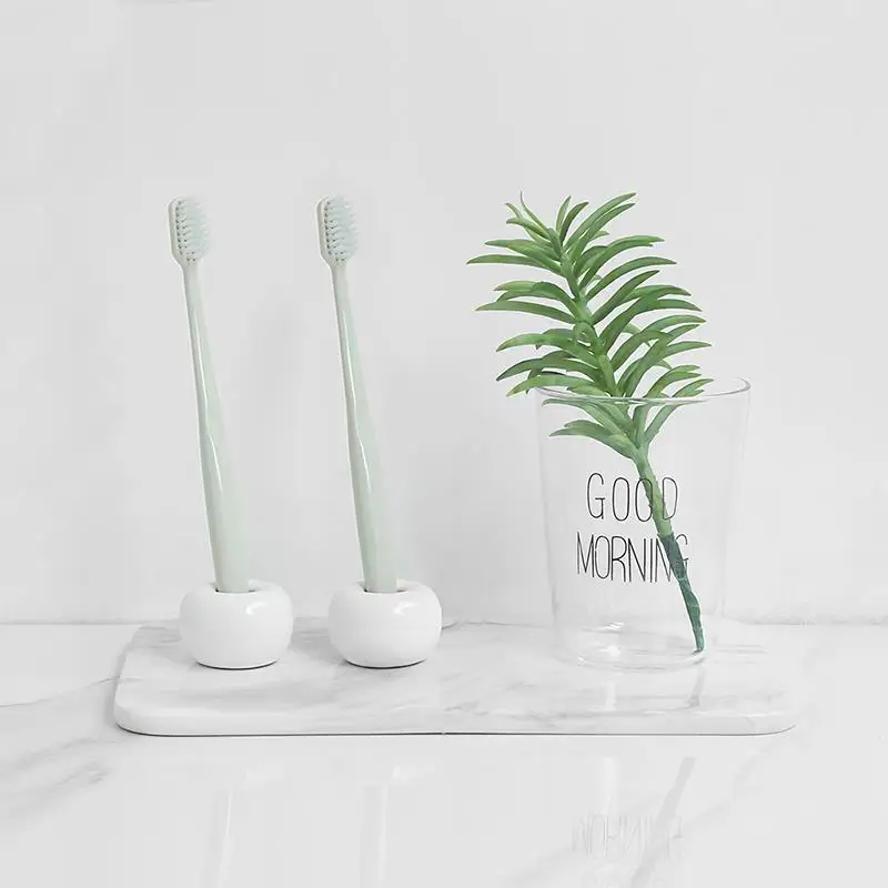 

1 Pcs Creative Ceramic Toothbrush Holder Storage Rack Bathroom Shower Simple Tooth Brush Stand Shelf Bath Accessories