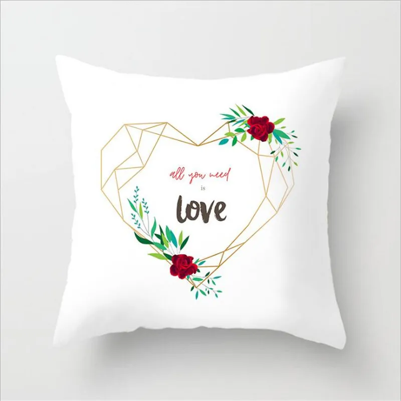 

Watercolor style floral print Cushion set Multicolor Garland Pillowcase children's room Decorative Pillowcase