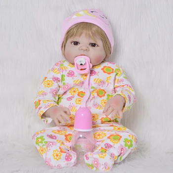 

Bebes reborn 23"57cm full silicone baby reborn dolls toys for child gift juguetes real bebe alive born dolls