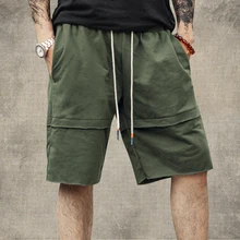 Зеленый бахрома дизайн Для Мужчин's Повседневное свободные хлопковые Рубашки домашние Для мужчин Elasticed Талия Европейский Стиль дышащие шорты K828