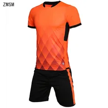Zmsm Для мужчин футбольные трикотажные наборы пользовательских Футбол форма футбол спортивный костюм высокое качество Футбол рубашка спортивный костюм L1606