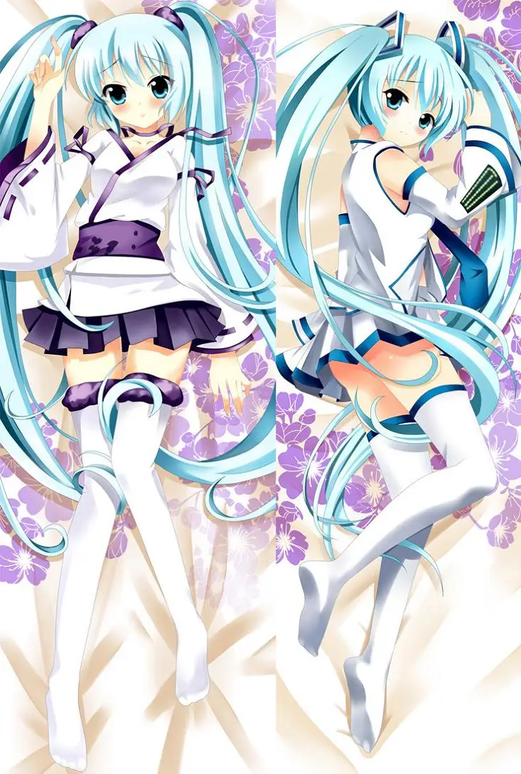 Японское аниме Vocaloid Otaku обнимает тело наволочка чехол Snow Hatsune Miku Y052 Dakimakura - Цвет: B