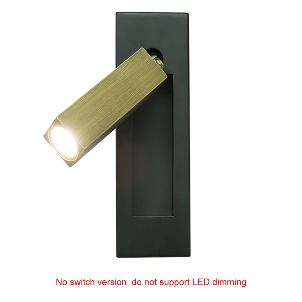 Лампада да парет LED для док-настенный светильник с кнопкой черный бронзовый для чтения с на кнопку включения/выключения или датчик съемный регулируемый - Цвет абажура: Model A