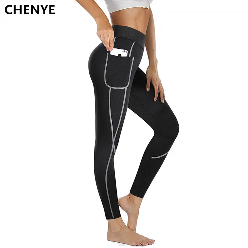 Chenye Women's Elastic Control Pants Shaper Neoprene Slimming Trousers ...