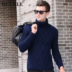 MCCKLE/Зимний утепленный свитер для мужчин с высоким воротником s свитеры для женщин Slim Fit пуловер Классический шерстяной