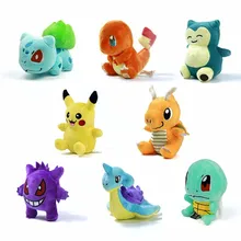 Plush doll Toys 15 types 15cm Charmander Pikachu Eevee Snorlax Cute Dragonite Cartoon Stuffed Toy Dolls Gifts