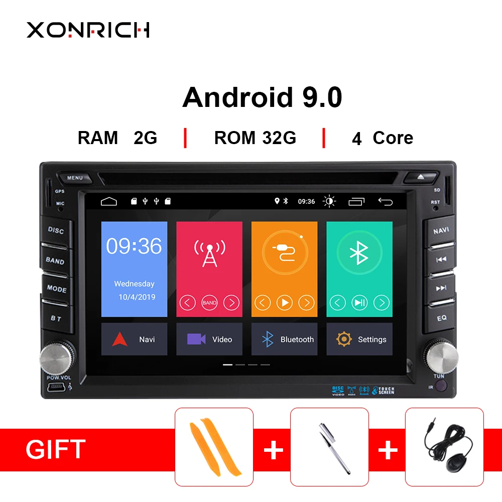2Din Android 9.0 Car Multimedia Video Play Tap PC Tablet For Nissan