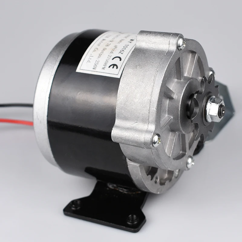 MY1016Z 12V 250W DC матовый мотор для трицикла и электрического велосипеда 28A 2700 об/мин