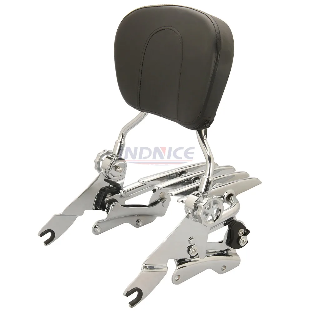 Chrome Sissy Bar Docking Hardware Kit – Fits Harley Touring 1997-2008