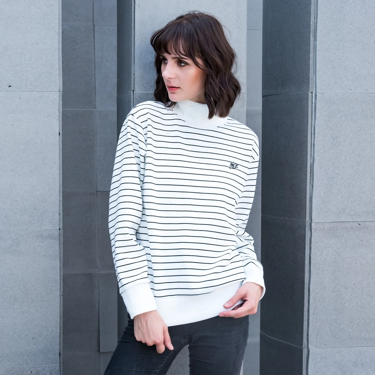 Turtleneck Striped Sweater Women 2019 Autumn Pullover