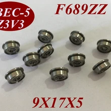 10 шт. F689ZZ F689Z F689-ZZ 9X17X5 мм миниатюрные высокоскоростные радиальные шарикоподшипники фланцевые роликовые фланцевые подшипники