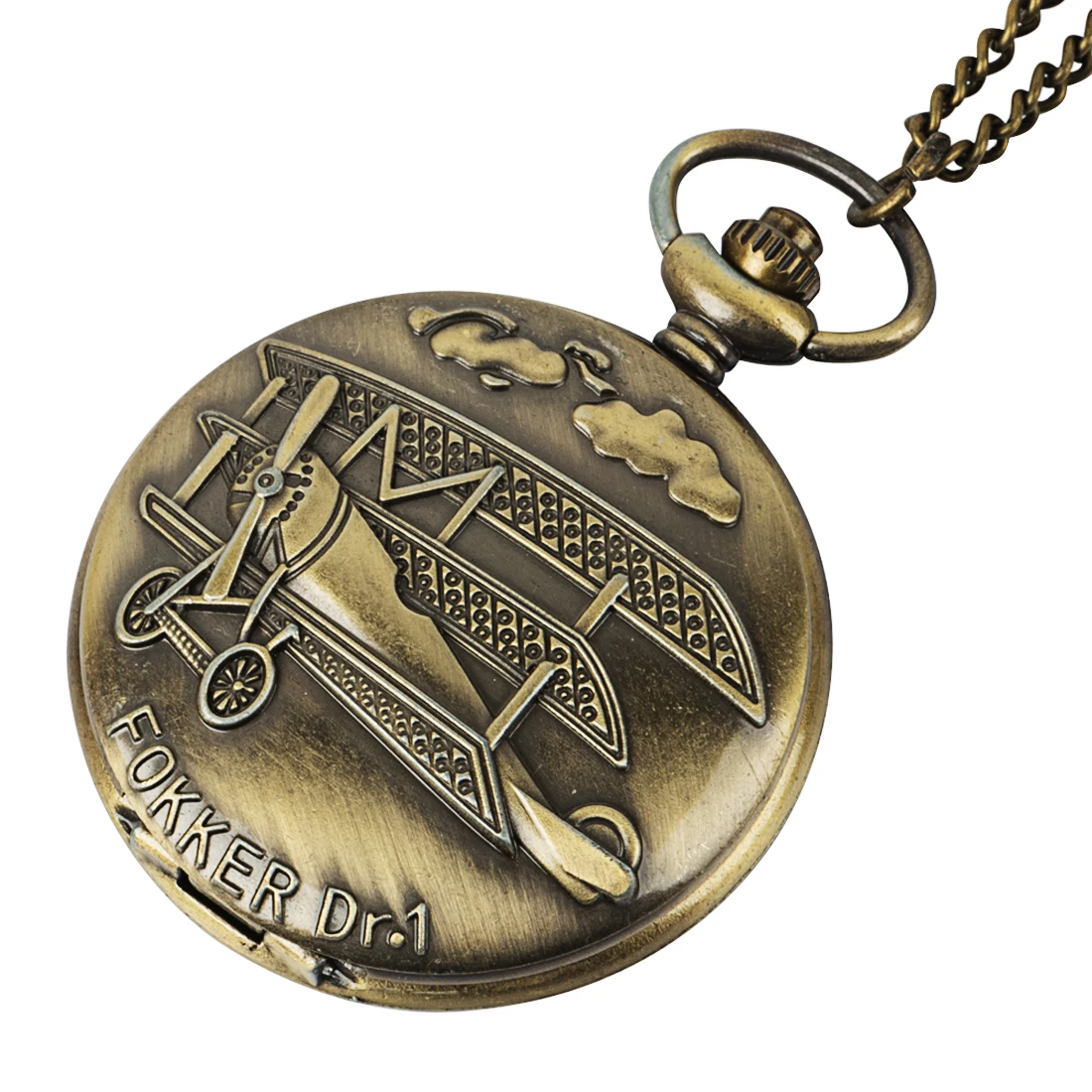 

Vintage Bronze Quartz Pocket Aircraft Roman Watch Necklace Pendant Men Women Pocket Watches Gift Reloj De Bolsillo
