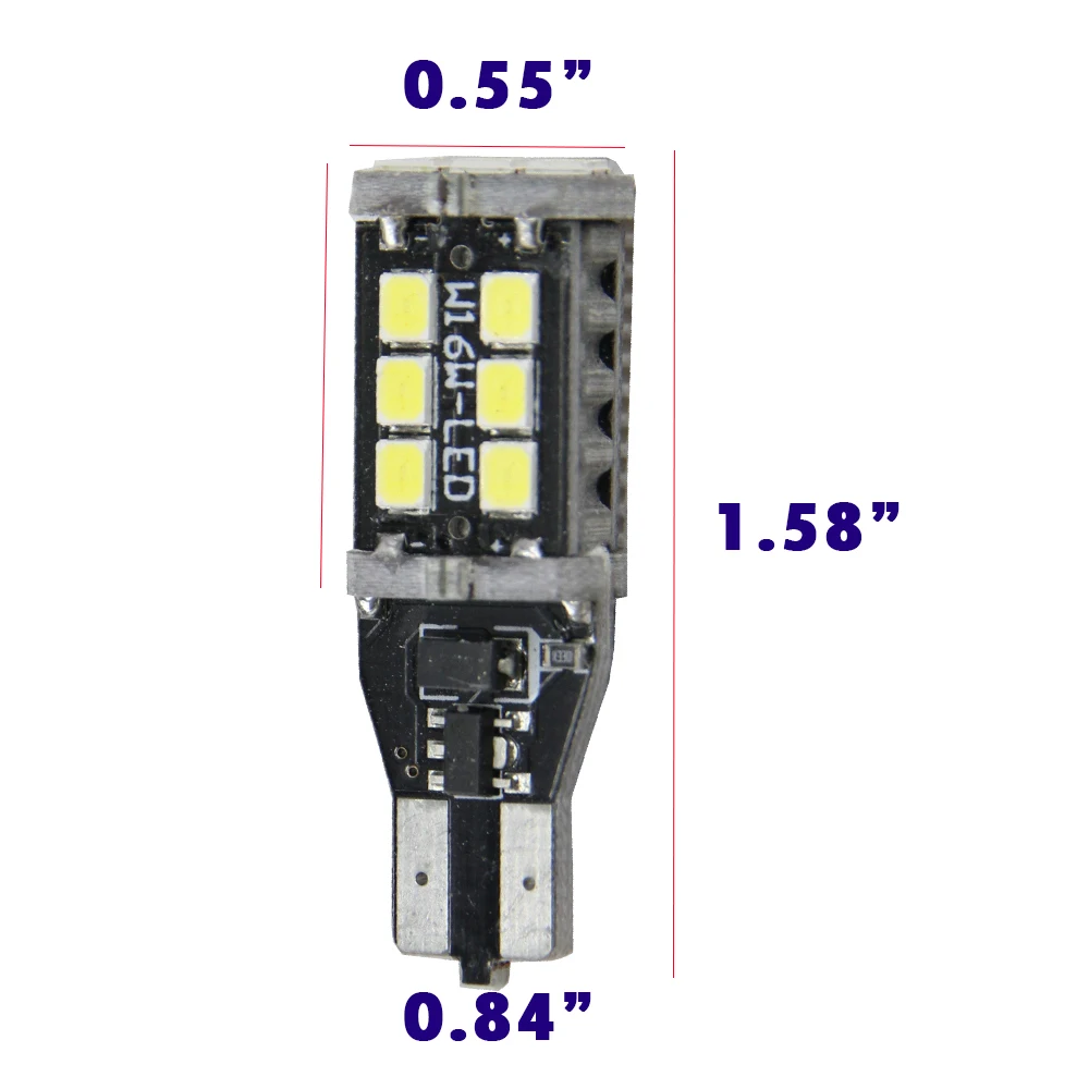 2x Canbus Нет Ошибка светодиодный обратный светильник лампа для VW VOLKSWAGEN Passat B7 T15 W16W светодиодный 2835 Чип 12V автомобильный Стайлинг