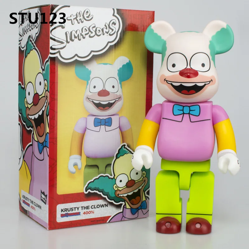 

11 Inches Bearbrick 400% Be@rbrick Simpsons COS clown PVC Action Figure Collectible Model Toy Box 28cm Decoration gift N587