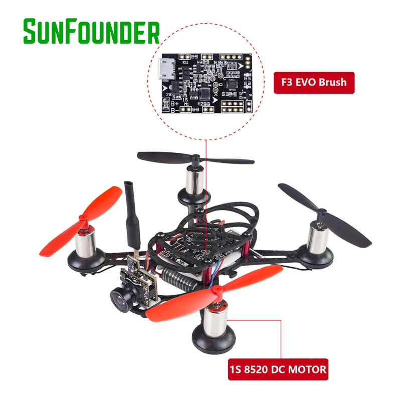 SunFounder BEE 100 RC Helicopter Carbon Fiber Drone with Camera USB Mini drone 600TVL Camera Included