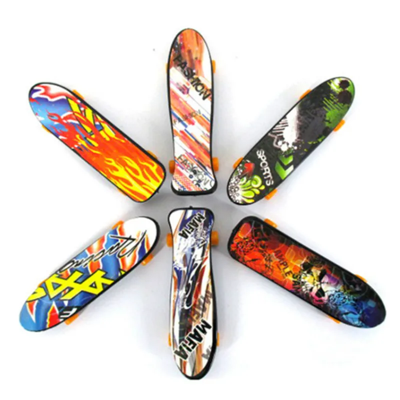6pcs lot Mini Finger Skateboards Fingerboard Boys Toy Finger Skateboard Bearing Wheel Fingerboard Novelty Toy