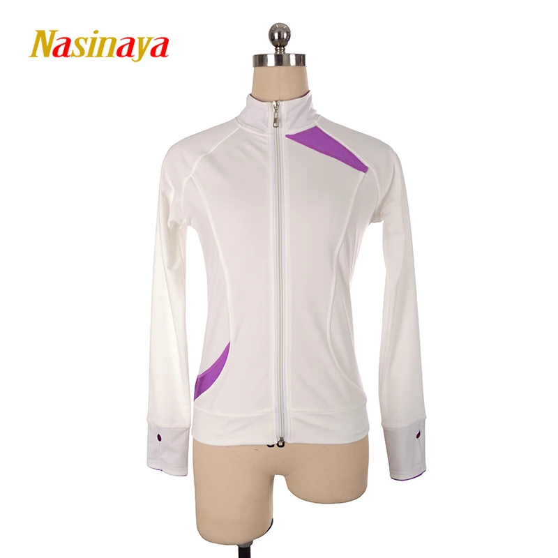 white-full-zipper-women's-bike-top-figure-skating-jacket-zipper-suit-girl-training-skating