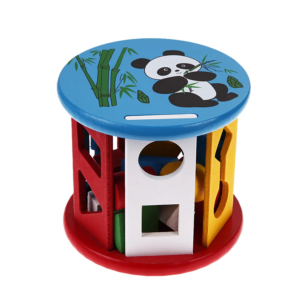 Intelligence Box for Shape Sorter Cognitive and Matching Wooden Building Blocks Baby Kids Children Eductional Wood Toys baby-blocks