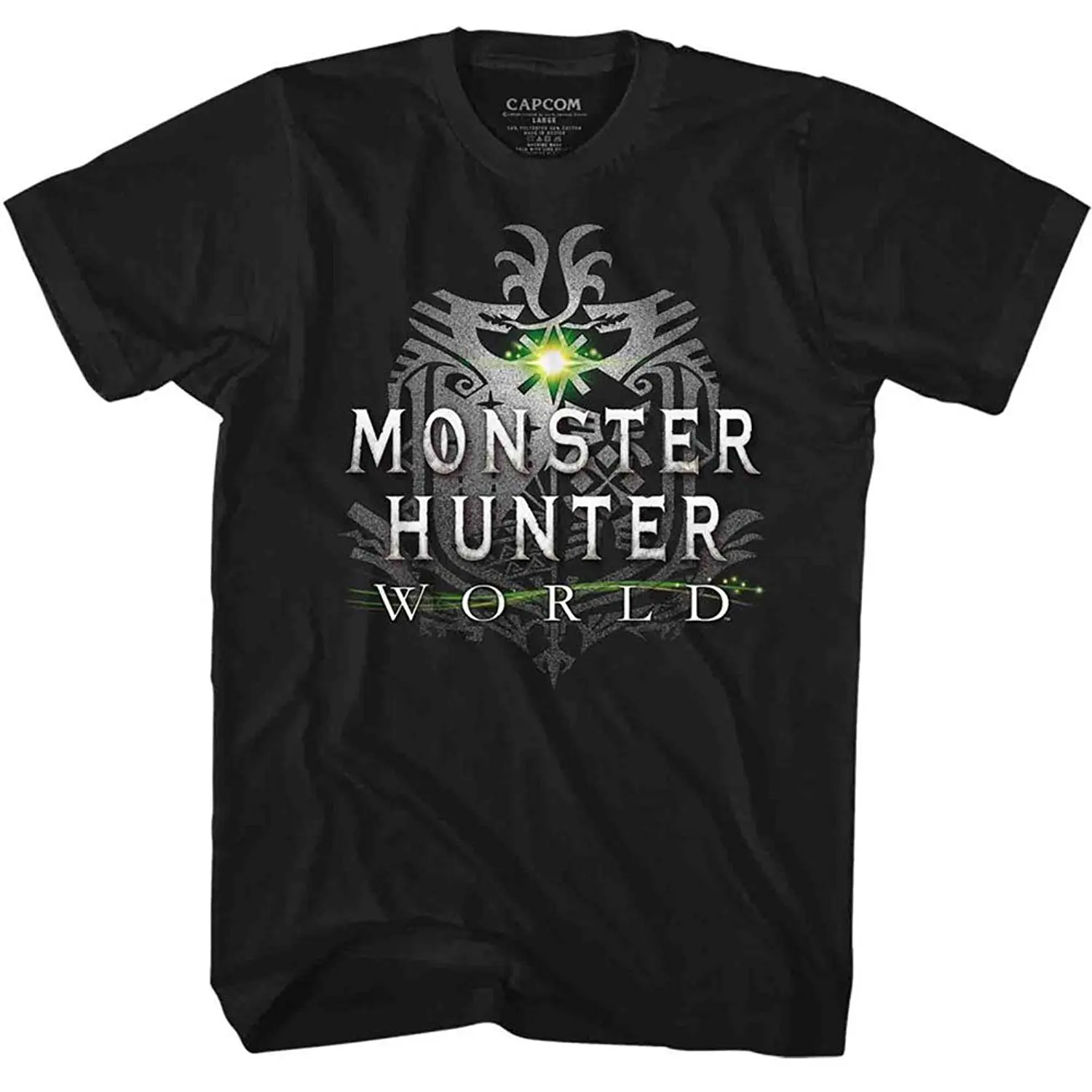 Monster Hunter World видео игры Охота Черный для взрослых Футболка | Мужская одежда