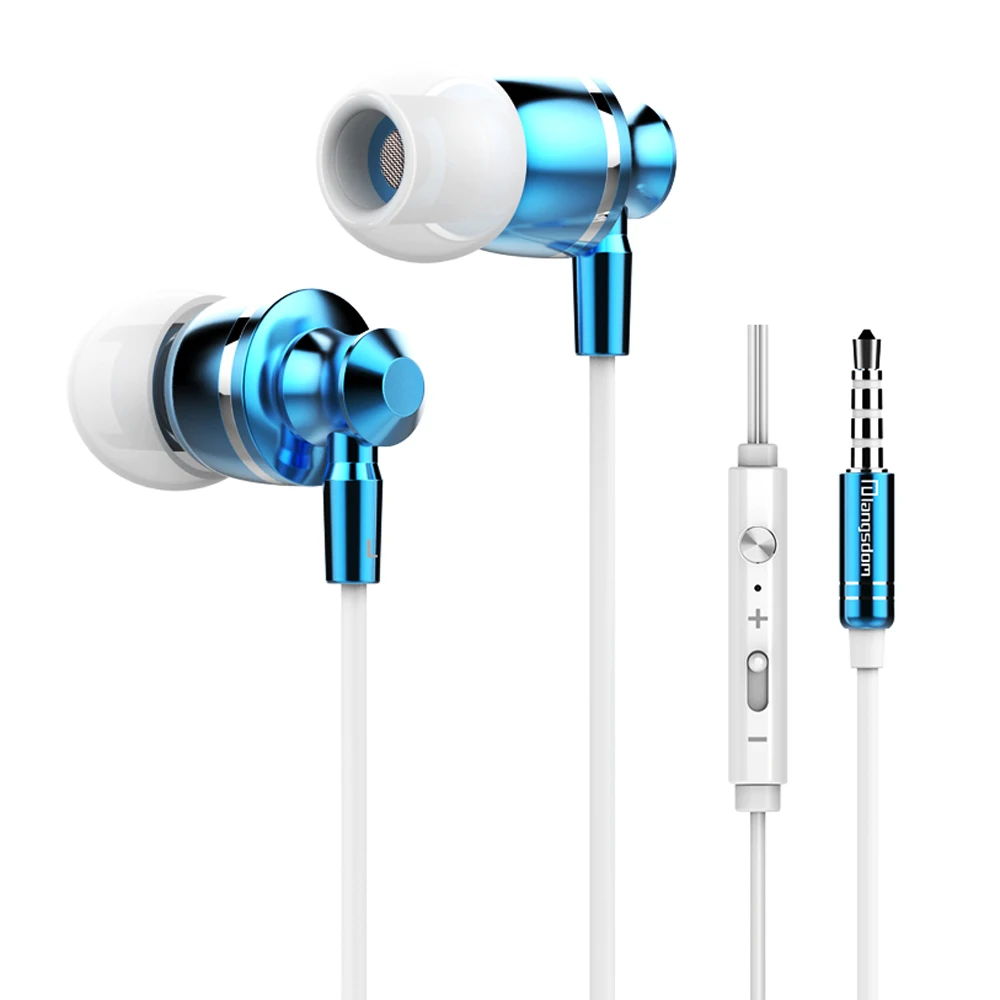 

Langsdom m300 Stereo Earphone With HD Mic & Volume+- Handsfree Call Button &Metal Earbuds Earphones For Phone xiaomi oppo iphone