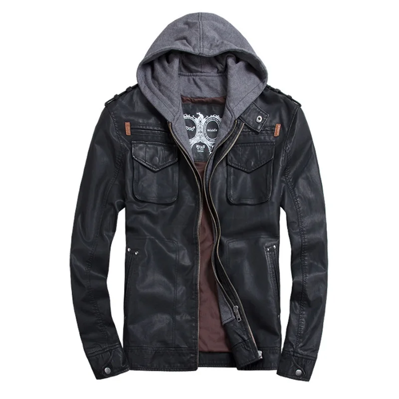Compra sudadera con capucha de la chaqueta de cuero online