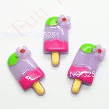 Каваи фиолетовый Мороженое палка кабошон плоское основание украшение волос Лук центр 50 шт/Партия 15*30 мм