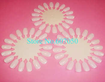 

10pcs x Brand New Round Board False Nail Practice Polish Wheel Display for DIY Acrylic Gel Nail Art Tips Tool