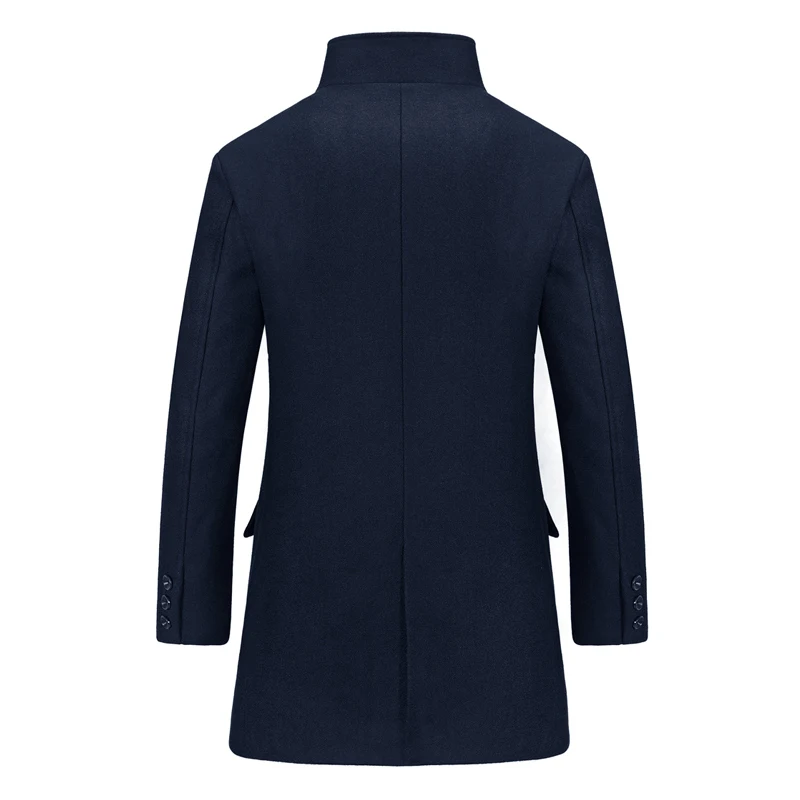 WOLF ZONE шерстяное пальто для мужчин бизнес повседневное длинное зимнее для мужчин s пальто мужской бренд Slim Fit Тренч куртка ветровка одежда