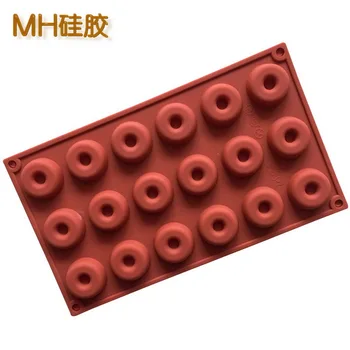 

by dhl 200pcs high quality 8\18-Cavity Donut Doughnut Baking Mold Cake Chocolate Candy Soap Silicone Mould