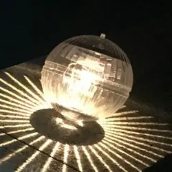 Плавающая лампа на открытом воздухе, солнечный цвет, меняющий светодиодный подвесной шар, садовый водонепроницаемый светильник для