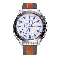 Новый Топ Марка военные часы Роскошные Кварцевые часы мужские Повседневное кожа наручные часы мужской Бизнес часы Relógio masculino