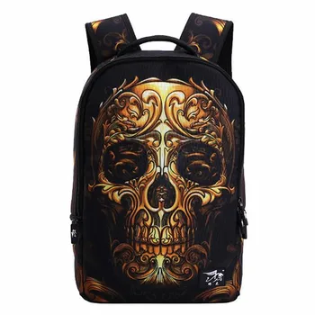 

Men's Skull Printing Backpacks Cool Travel Backpacks Fashion Polyester Backpacks