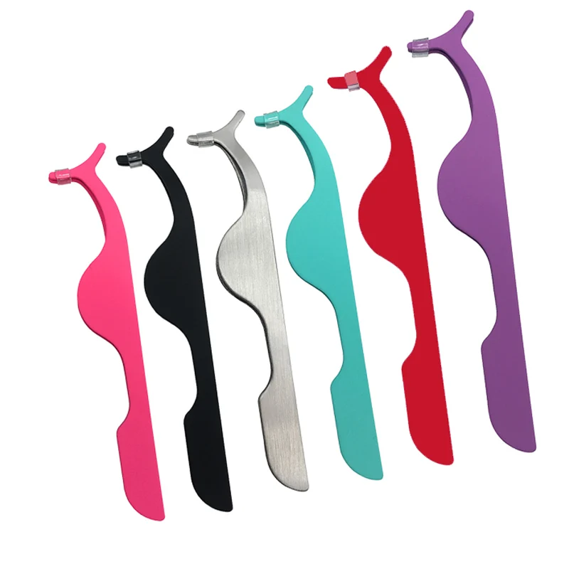 

MB 6 Colors Eyelash Tweezers Beauty Makeup Tools Multifunction Stainless Auxiliary False Eyelash Curler Clip Make Up Accessorie