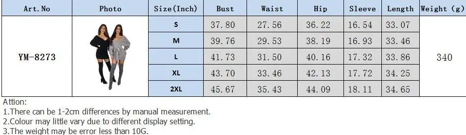 8273 size chart